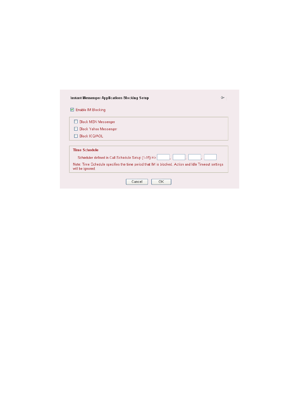 7 im blocking, 8 p2p blocking | Draytek 2900 User Manual | Page 94 / 173