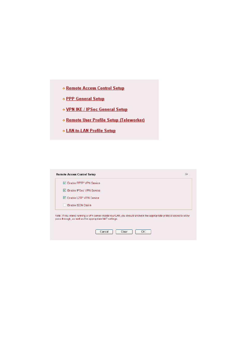 8 vpn and remote access setup, 1 remote access control setup, 2 ppp general setup | Draytek 2900 User Manual | Page 96 / 173