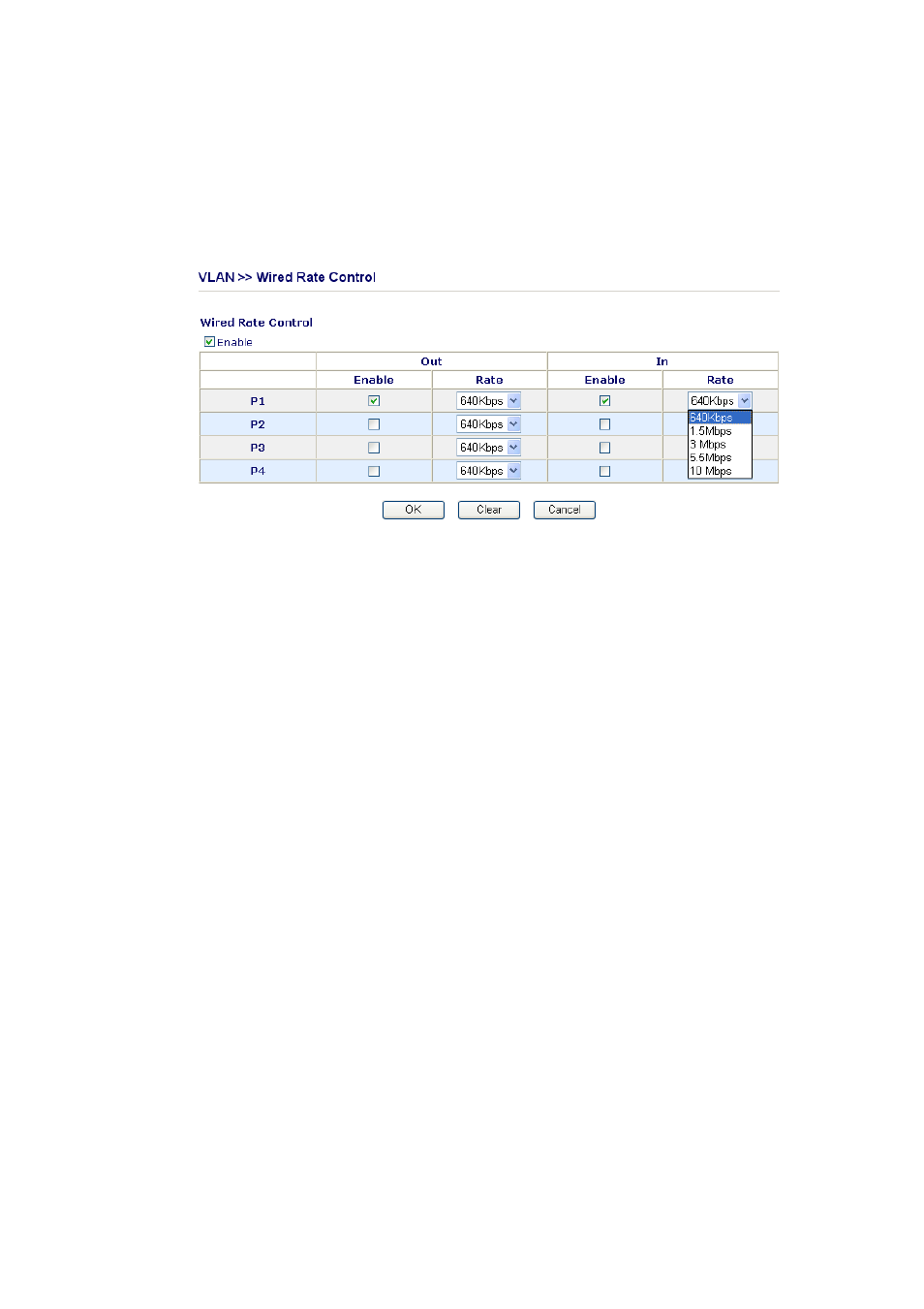 4 wired rate control | Draytek 2800 Series User Manual | Page 143 / 197