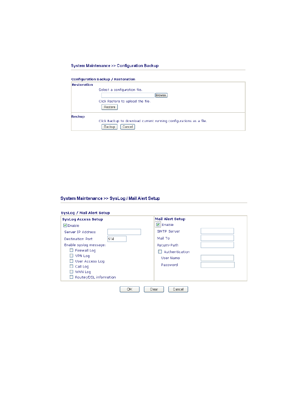 4 syslog/mail alert | Draytek 2800 Series User Manual | Page 148 / 197