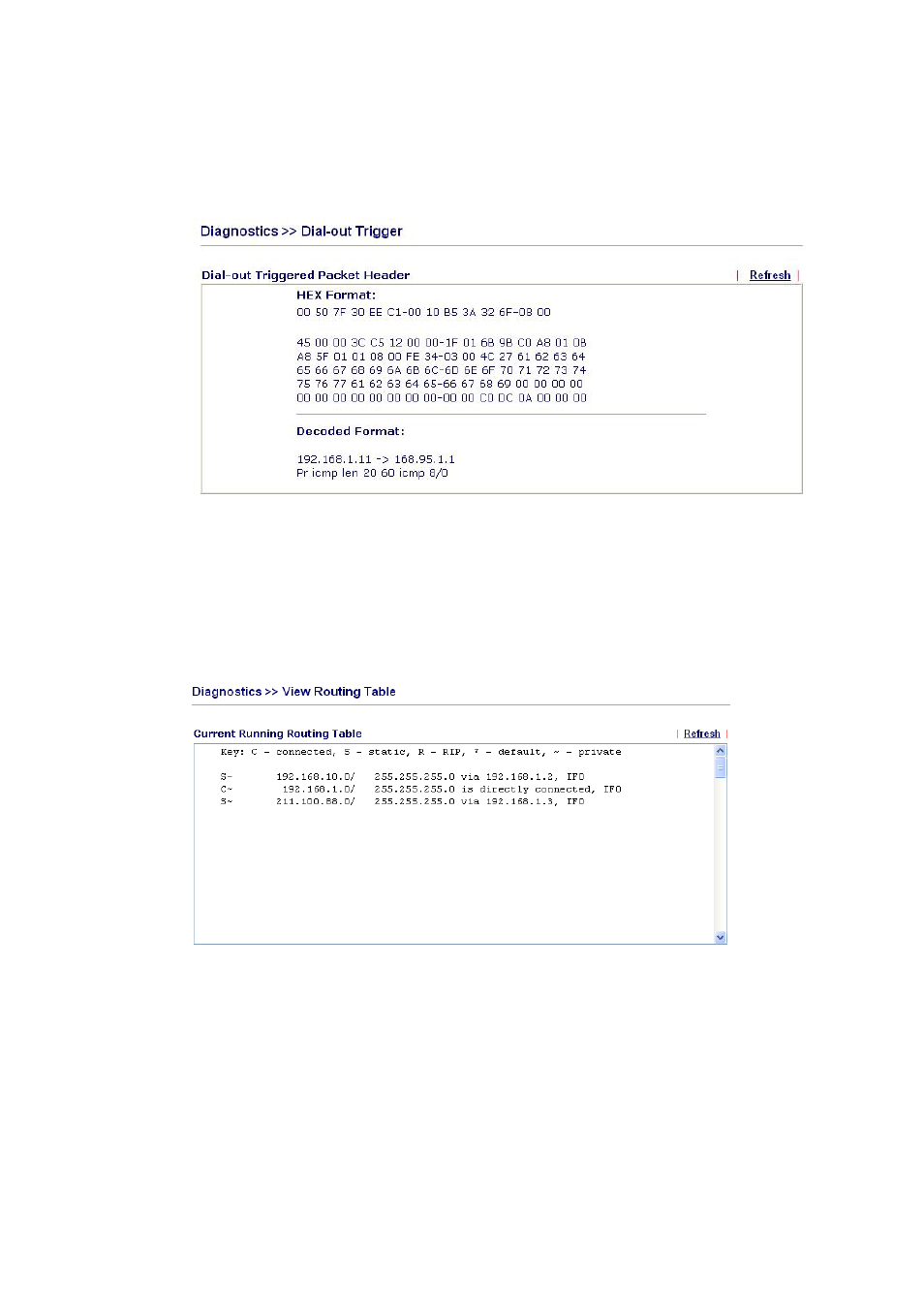 2 dial-out trigger, 3 routing table | Draytek 2800 Series User Manual | Page 155 / 197