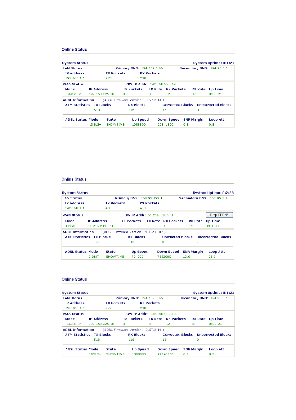 3 online status | Draytek 2800 Series User Manual | Page 22 / 197