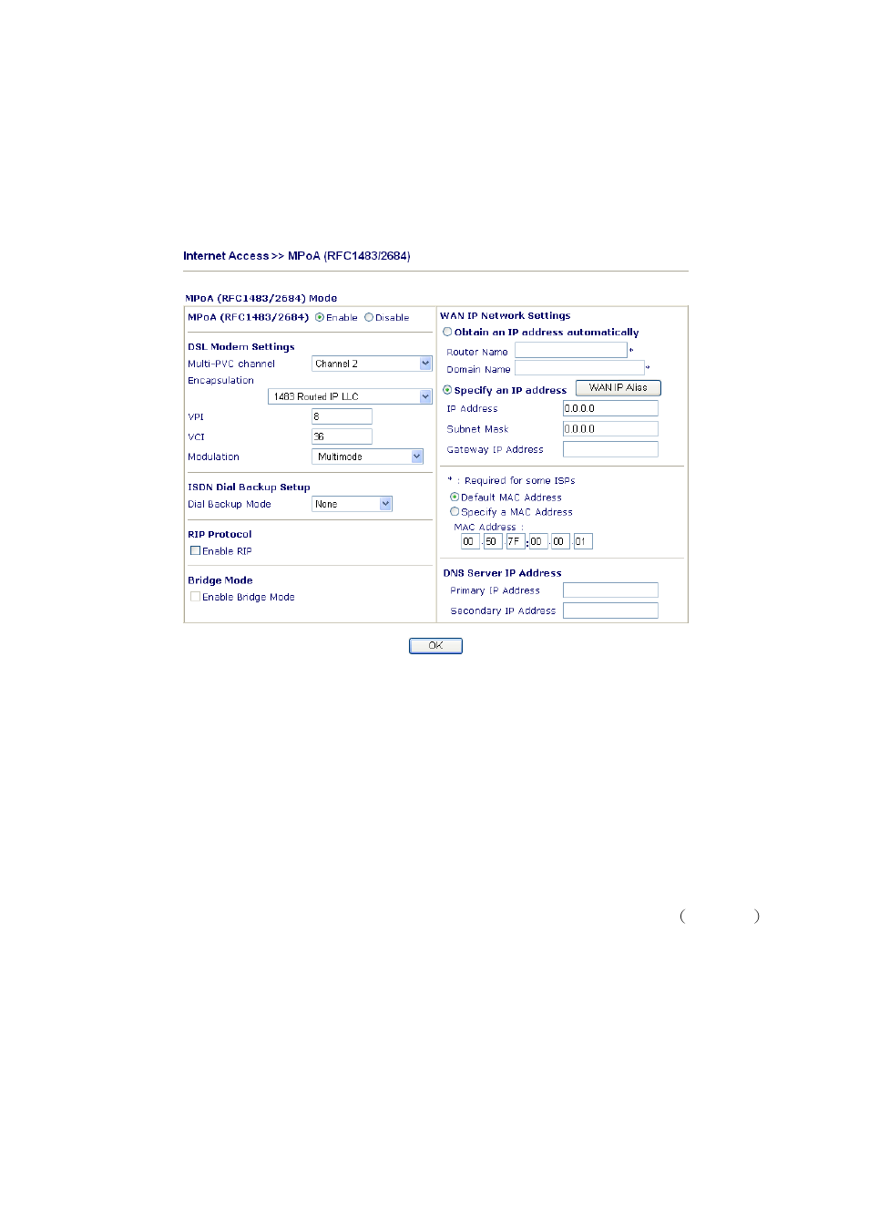 3 mpoa (rfc1483/2684) | Draytek 2800 Series User Manual | Page 30 / 197