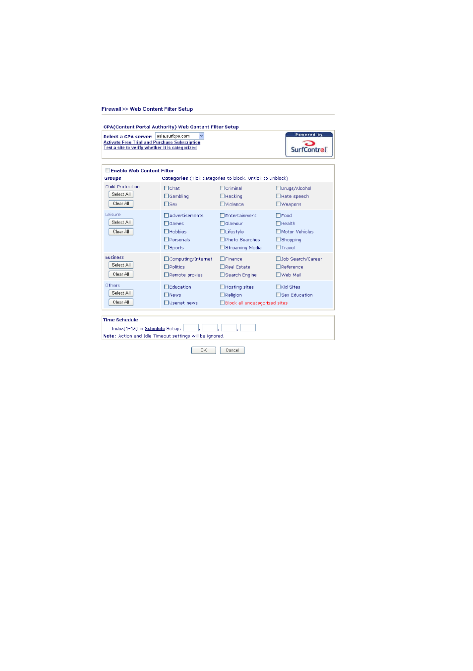 8 web content filter | Draytek 2800 Series User Manual | Page 60 / 197