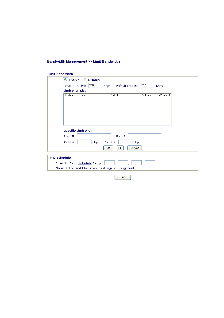 2 limit bandwidth | Draytek 2800 Series User Manual | Page 64 / 197