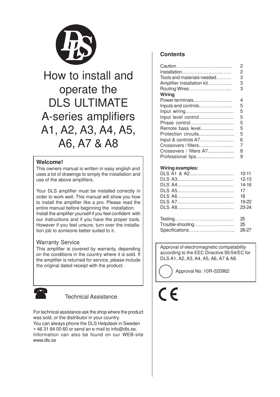 DLS Svenska AB A1 User Manual | 28 pages