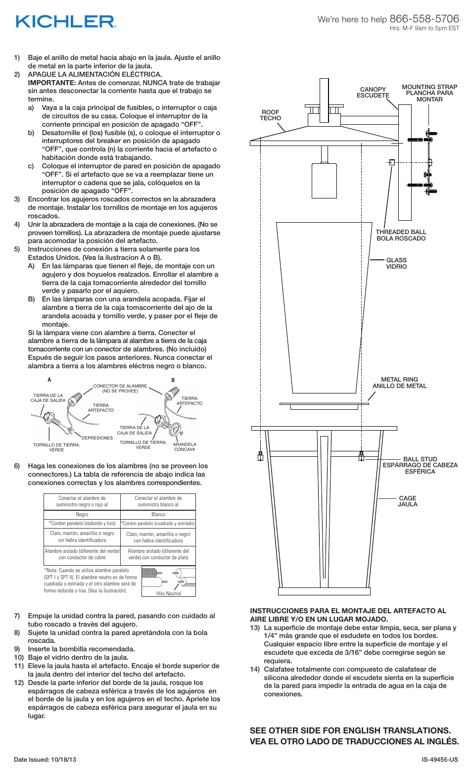 We’re here to help | Kichler 49455 User Manual | Page 2 / 2