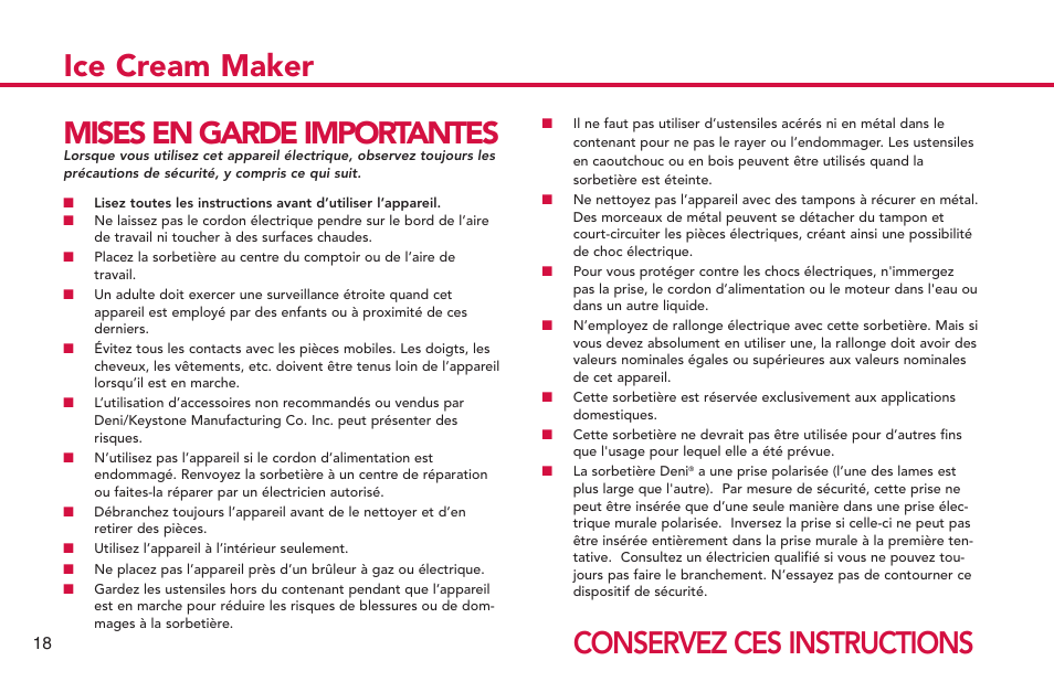 Ice cream maker | Deni Ice Cream Maker 2qt 5225 User Manual | Page 19 / 51