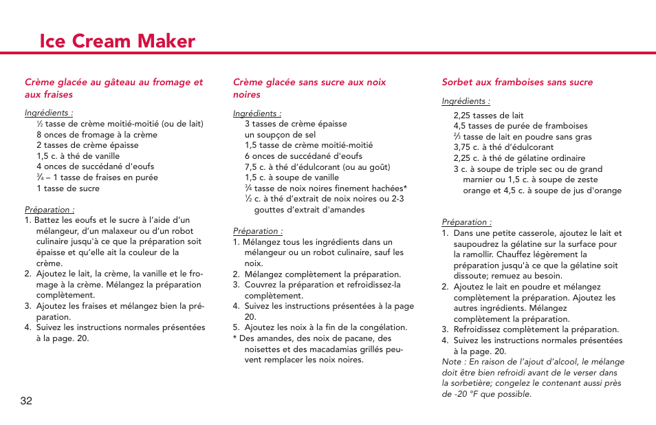 Ice cream maker | Deni Ice Cream Maker 2qt 5225 User Manual | Page 33 / 51