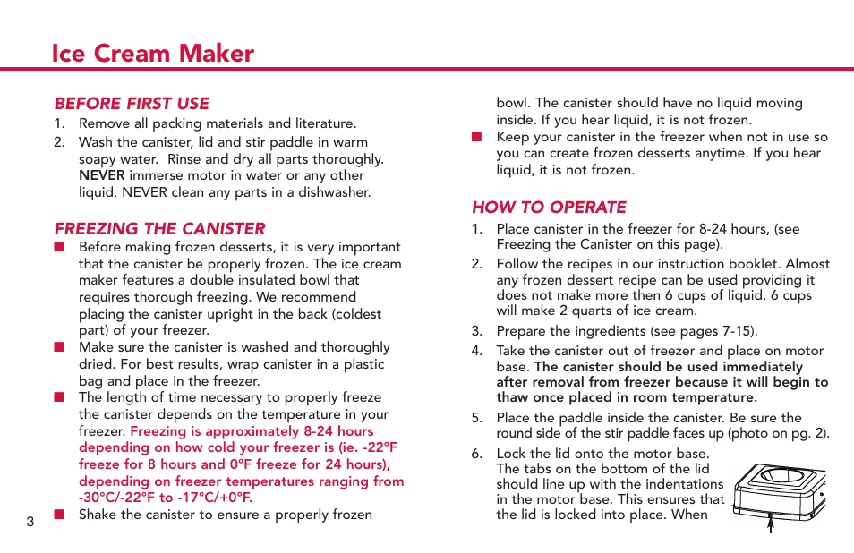 Ice cream maker | Deni Ice Cream Maker 2qt 5225 User Manual | Page 4 / 51