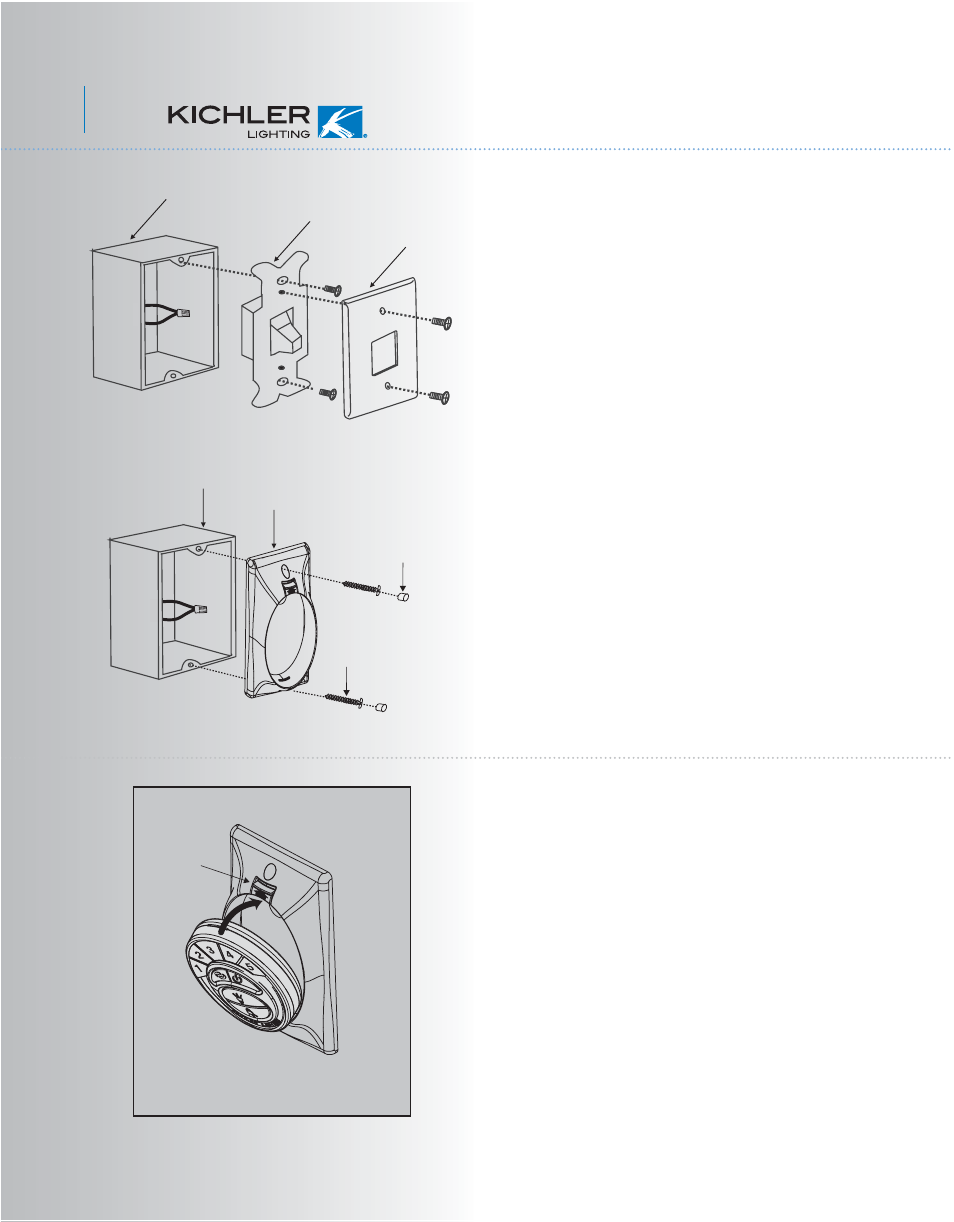 Installing the cooltouch, Control system wall plate, Iinstalling the transmitter | Kichler 300106 v.2 User Manual | Page 12 / 13