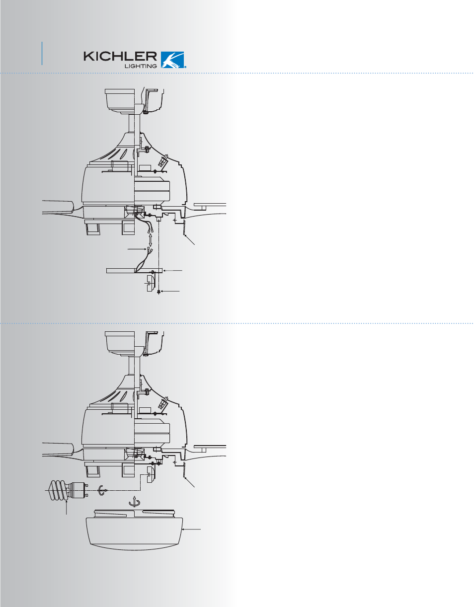 Kcl98-300427-p9, Installing the lamps and glass shade, Installing the socket plate | Kichler 300427 User Manual | Page 10 / 14