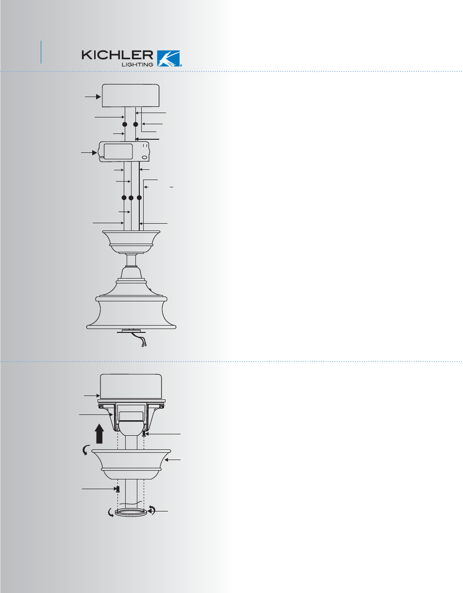 Yg355kcl-310104-p7, Finishing the installation | Kichler 310104 User Manual | Page 8 / 14
