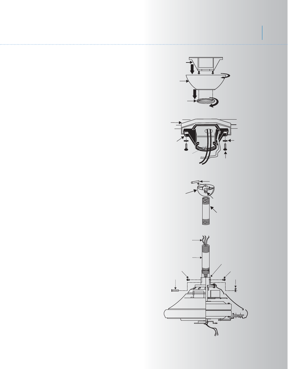 Kcl51+1l-300019-p4, Bellamy, Hanging the fan | Kichler 300019 User Manual | Page 5 / 14