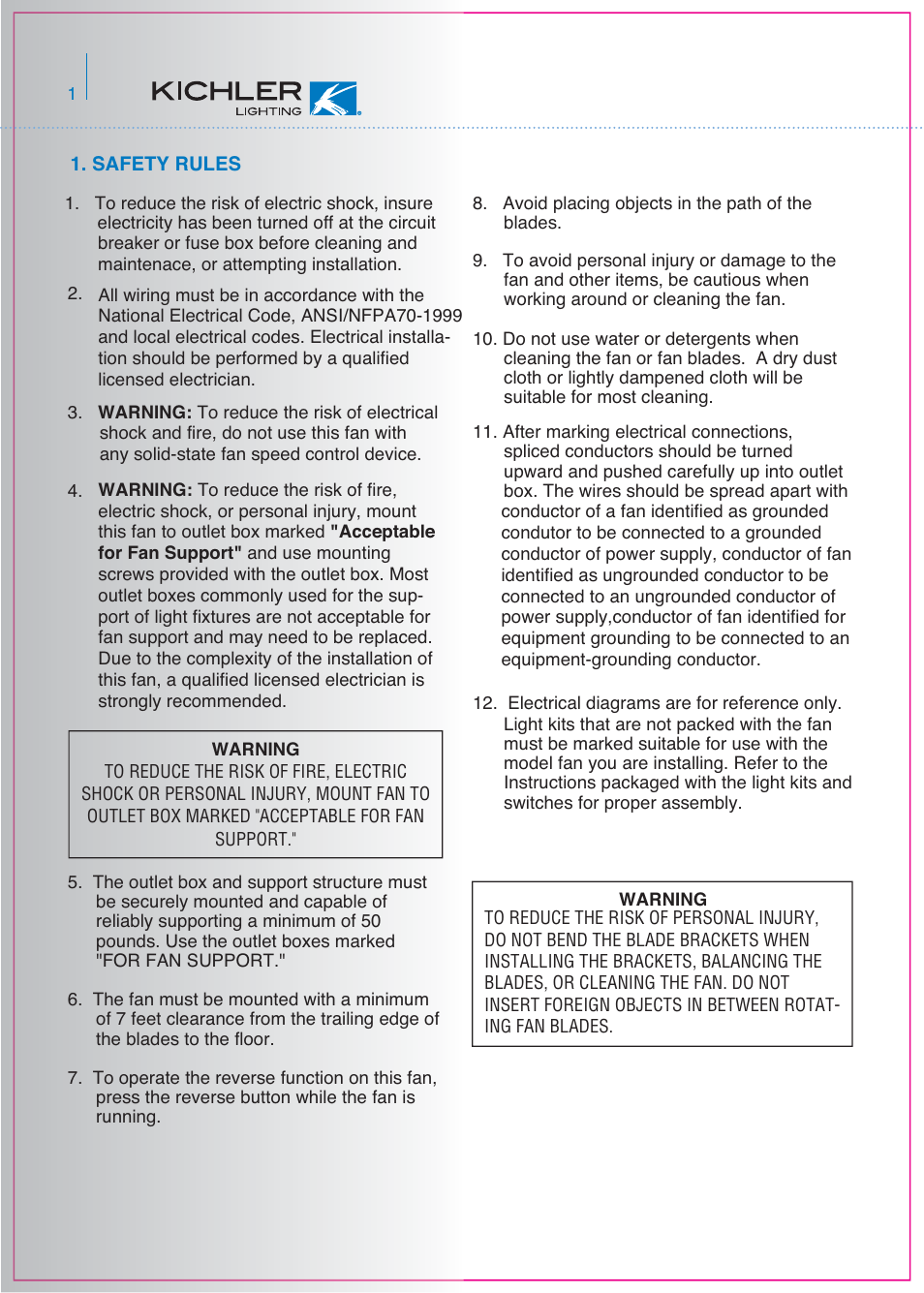 Kichler 300000 User Manual | Page 2 / 15