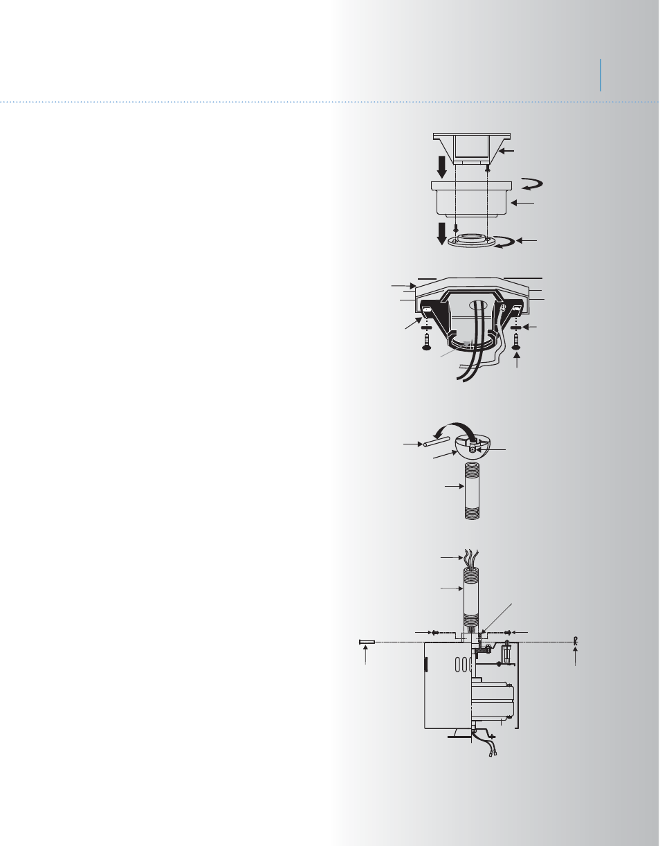 Csc01kcl-300145-p4, Ridley, Hanging the fan | Kichler 300145 User Manual | Page 5 / 14