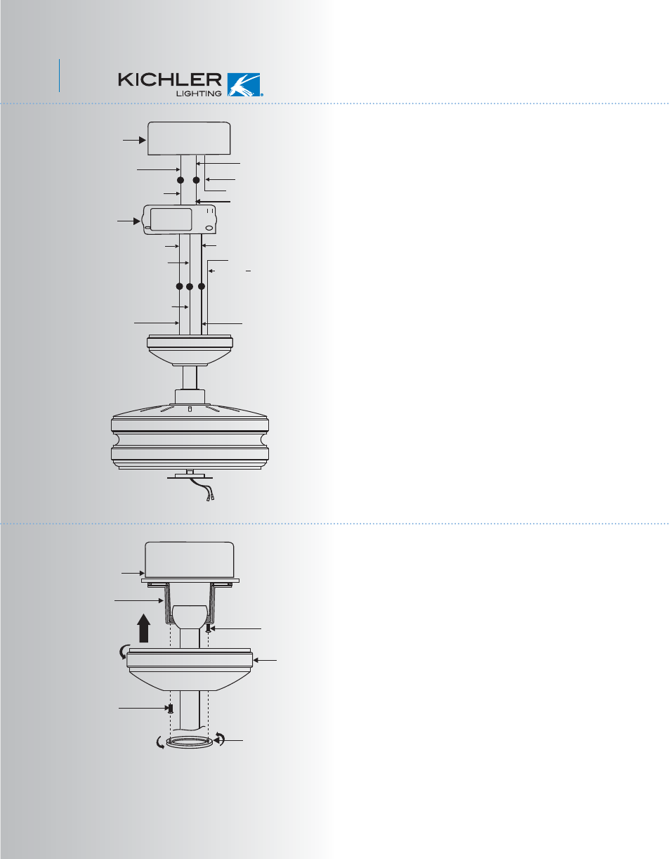 Kcl82-300138-p7, Finishing the installation | Kichler 300138 User Manual | Page 8 / 14