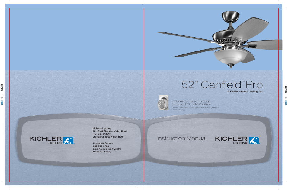 Kichler 337016 User Manual | 15 pages