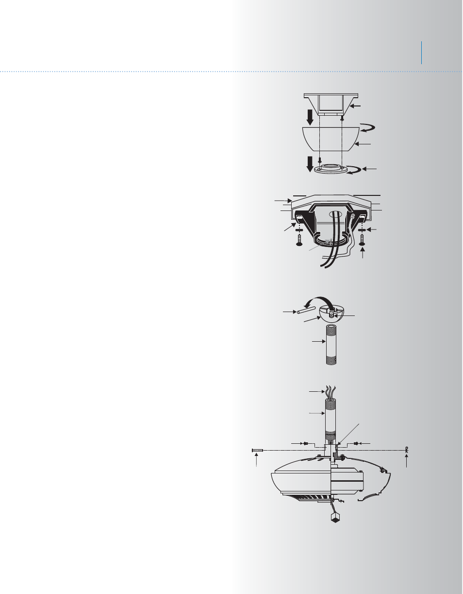 Yg208kcl-337016-p4, 52” canfield, Hanging the fan | Kichler 337016 User Manual | Page 5 / 15