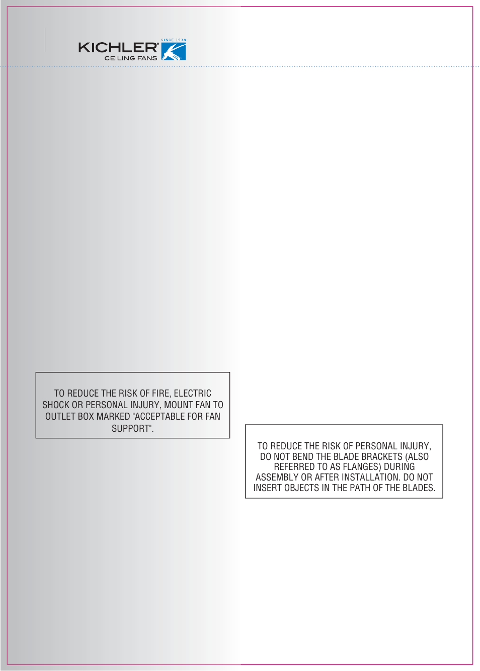 Kichler 300006 User Manual | Page 2 / 14