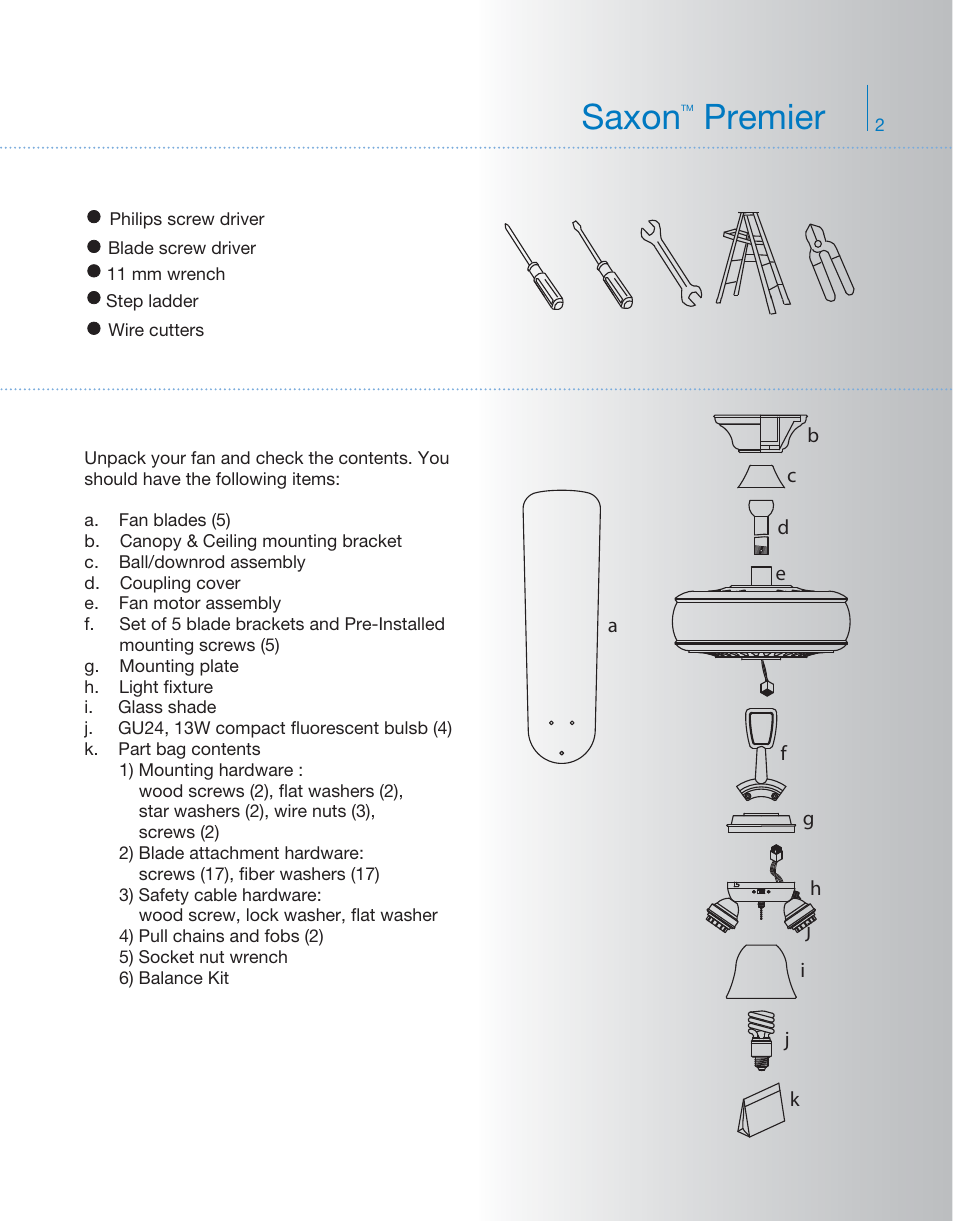 Yg219kcl+4fdc-339401 p2, Saxon, Premier | Kichler 339401 User Manual | Page 3 / 12