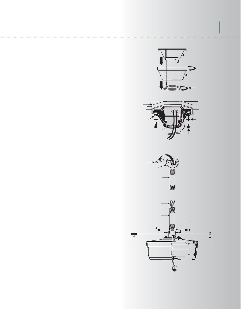 Kcl113-310105-p4, Deckard, Hanging the fan | Kichler 310105 User Manual | Page 5 / 12
