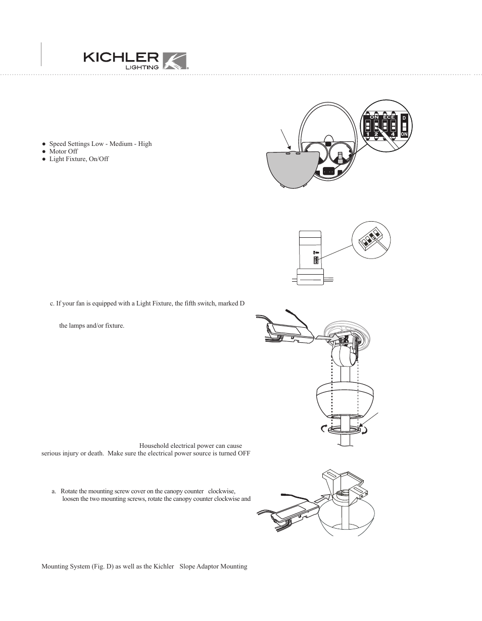 General information, Installation and set-up | Kichler 337214 User Manual | Page 2 / 4