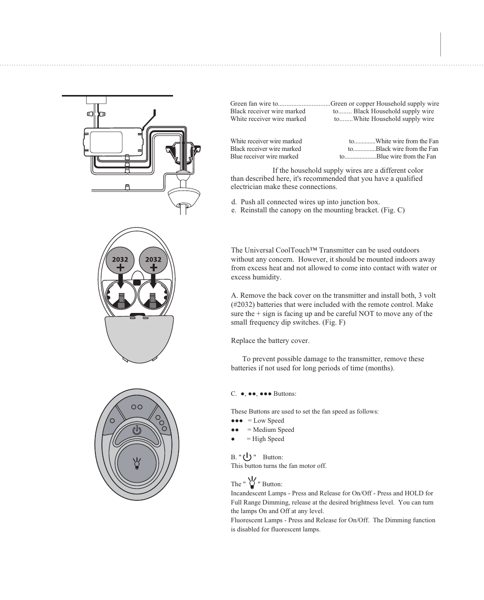 Cooltouch, Control system, Operating instructions | Kichler 337214 User Manual | Page 3 / 4