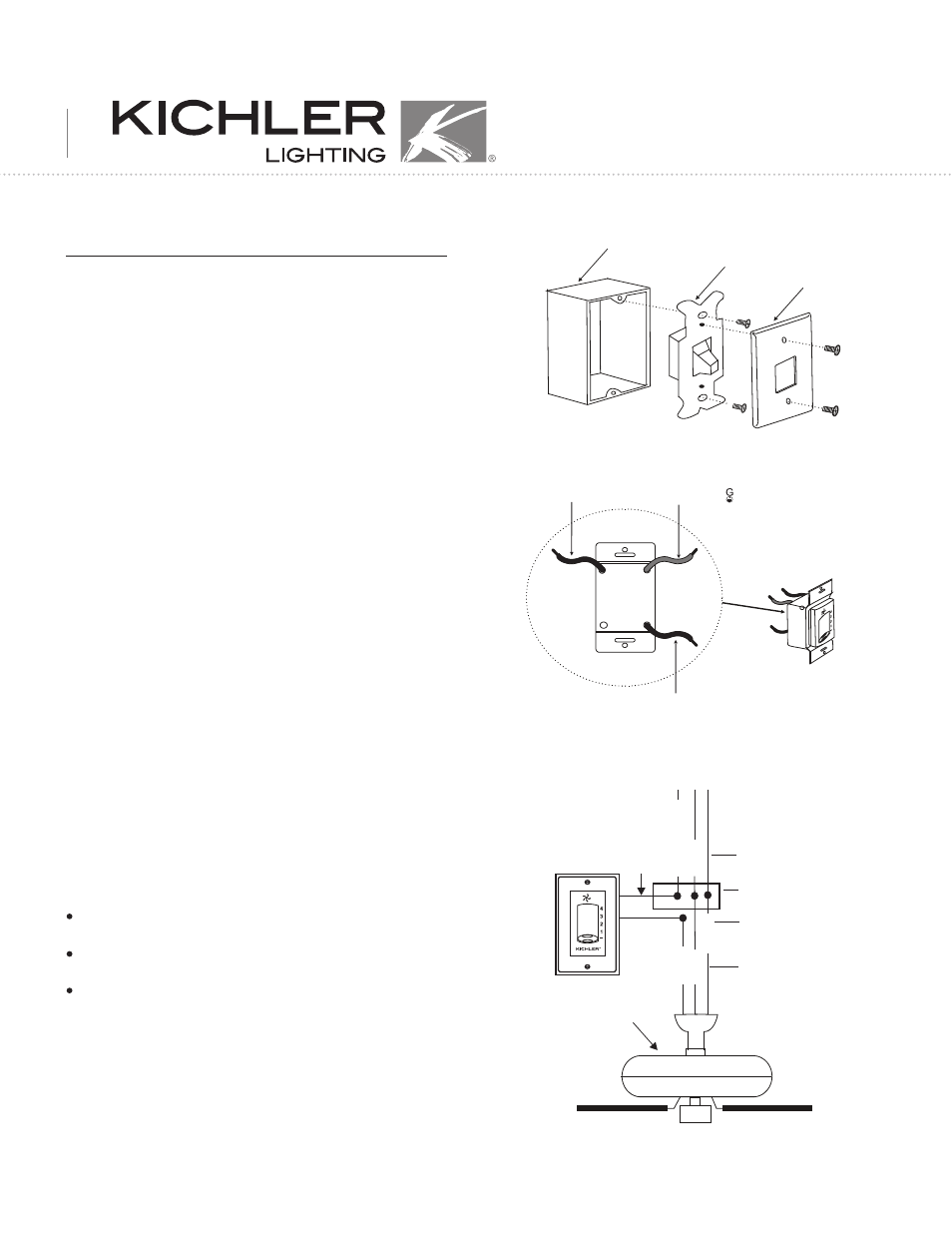 Kichler 337012 User Manual | 3 pages