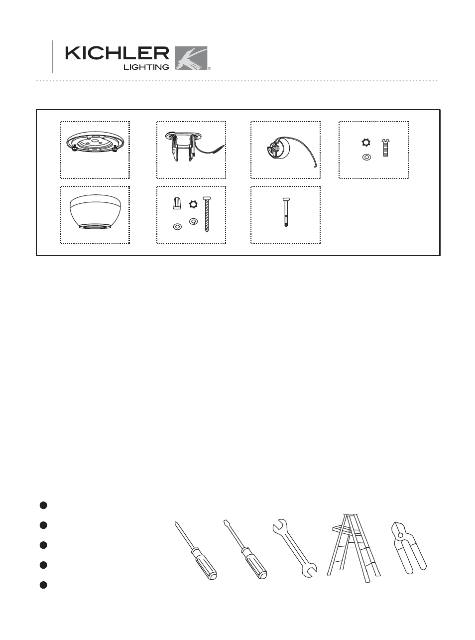 Kcl-adapter kit-1b, Tools and materials required | Kichler 337005 User Manual | Page 2 / 8