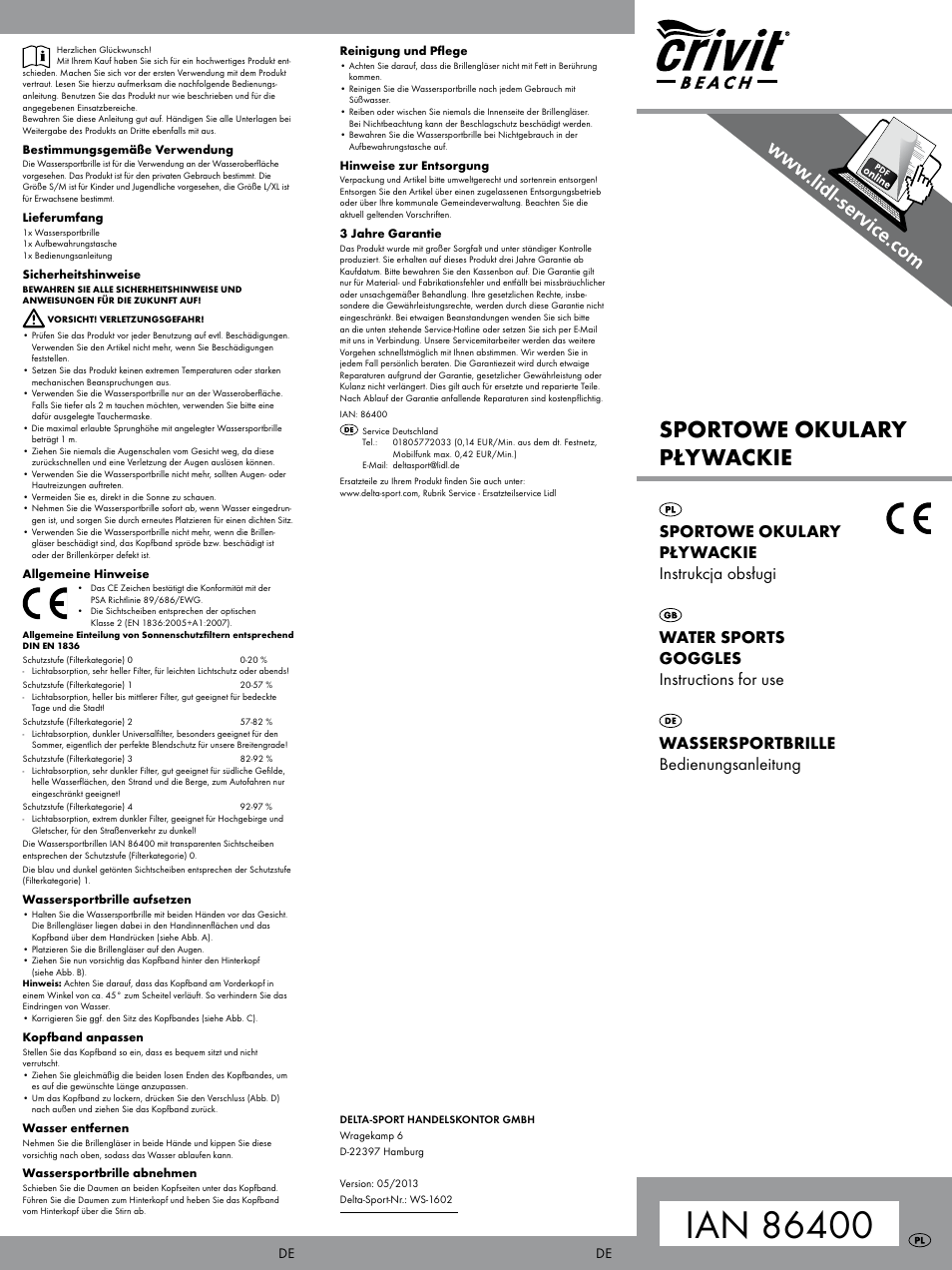 Crivit WS-1602 User Manual | 2 pages