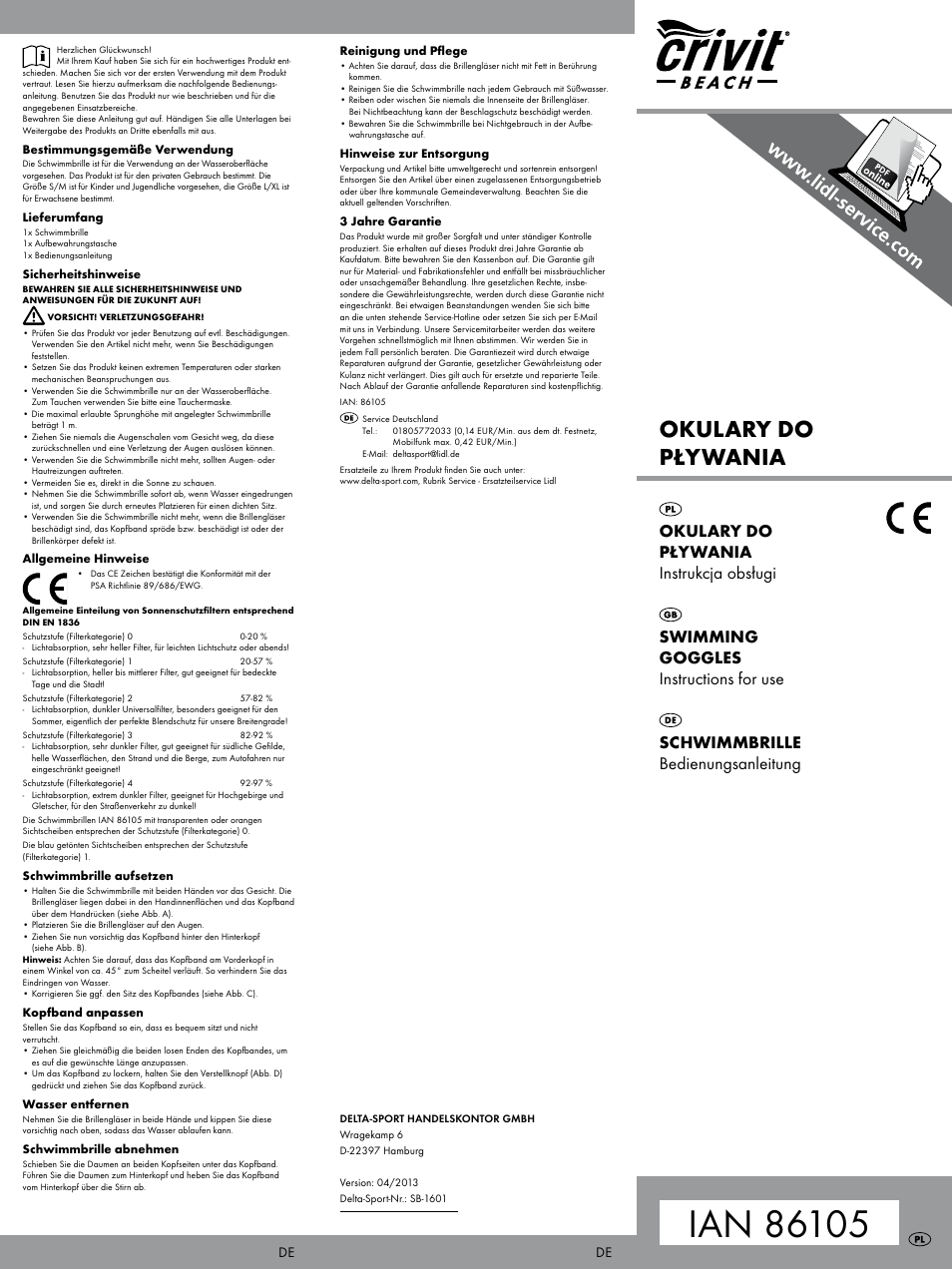 Crivit SB-1601 User Manual | 2 pages