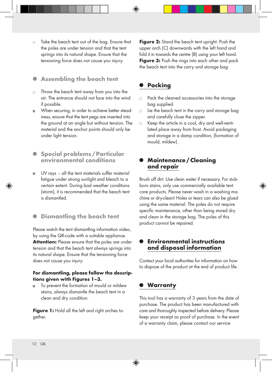 Crivit Pop-Up Beach Shelter User Manual | Page 12 / 14