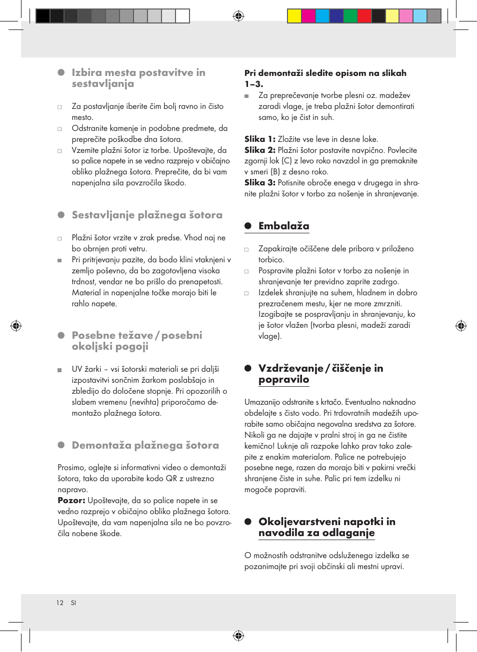 Crivit Pop-Up Beach Shelter User Manual | Page 12 / 24