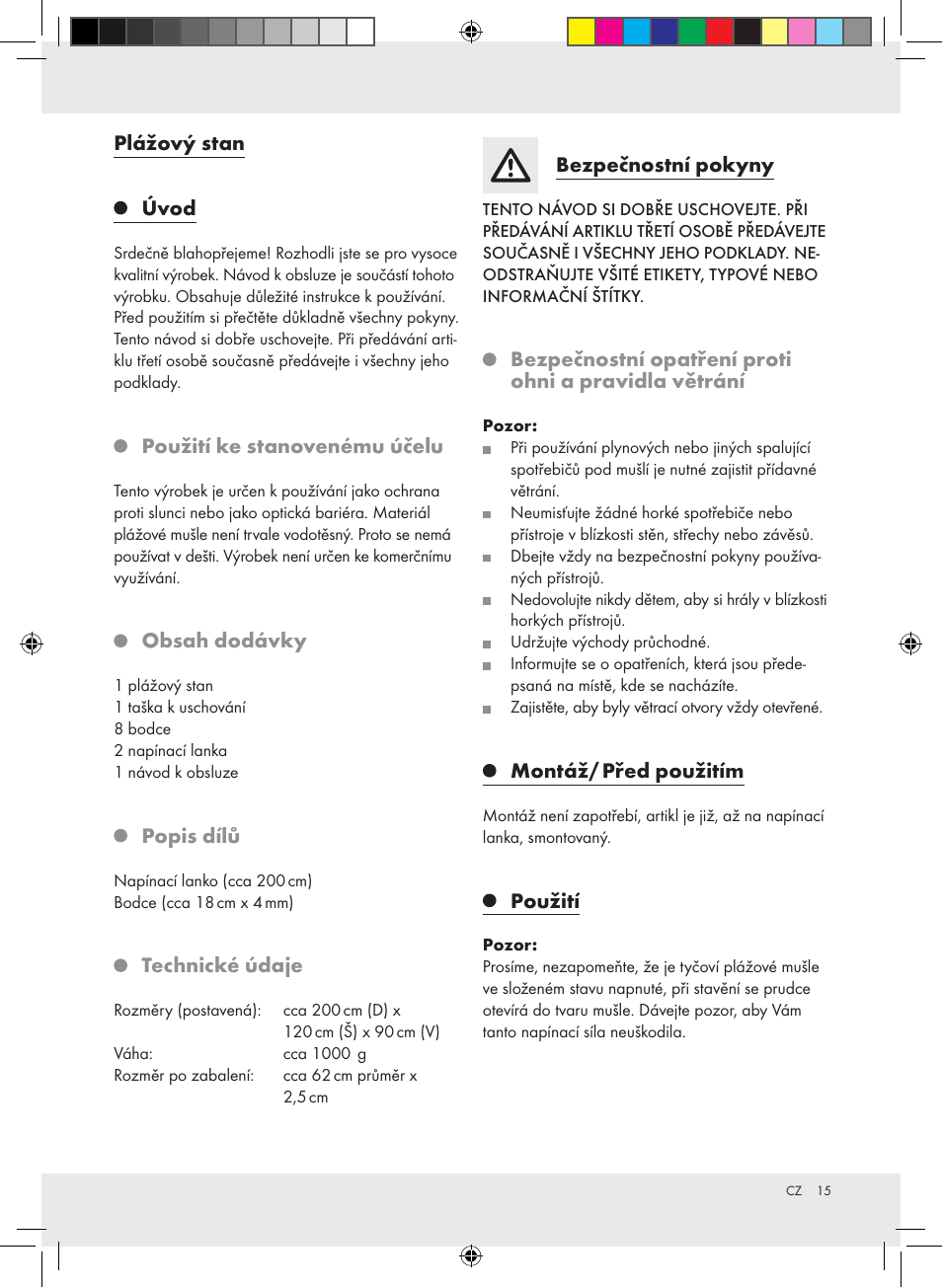 Crivit Pop-Up Beach Shelter User Manual | Page 15 / 24