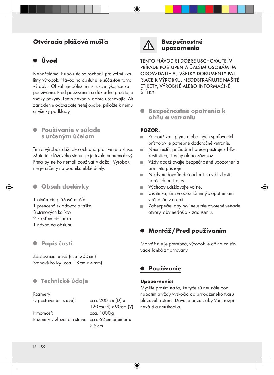 Crivit Pop-Up Beach Shelter User Manual | Page 18 / 24