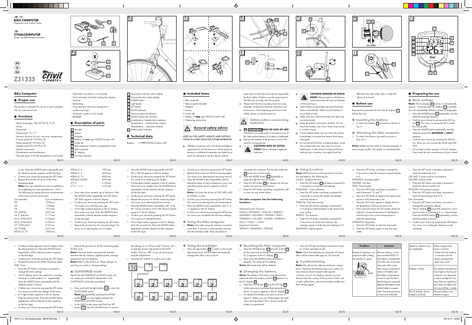 Crivit Z31335 User Manual | 2 pages