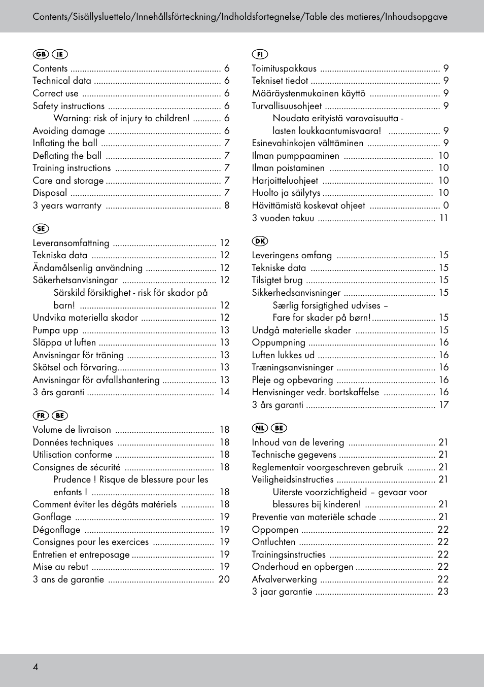 Crivit Yoga Block Style_Yogaball User Manual | Page 4 / 28