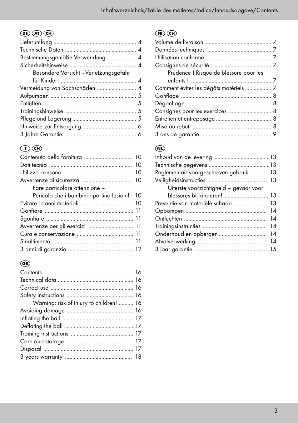Crivit Yoga Block Style_Yogaball User Manual | Page 3 / 20