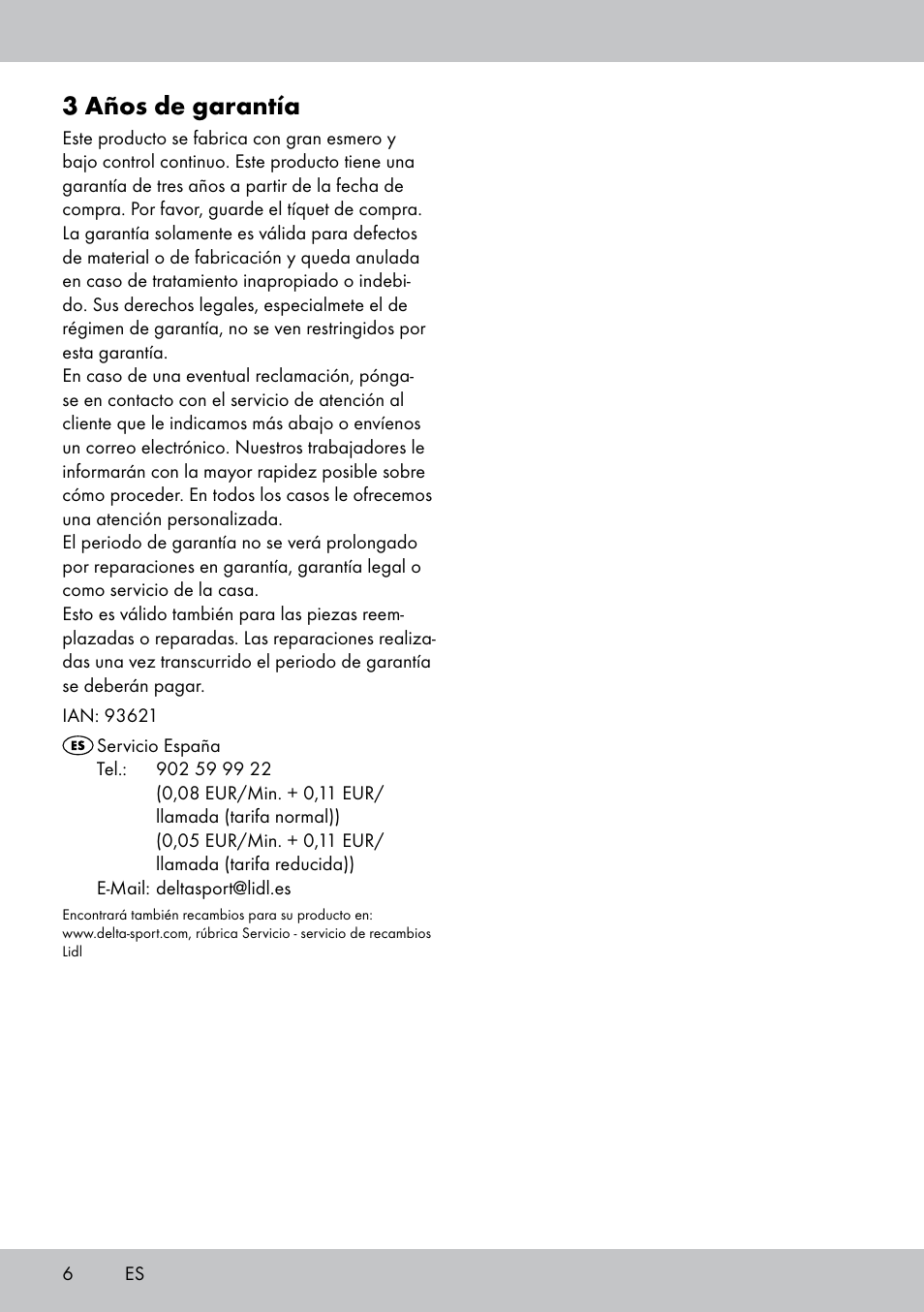 3 años de garantía | Crivit Yoga Block Style_Yogaball User Manual | Page 6 / 20