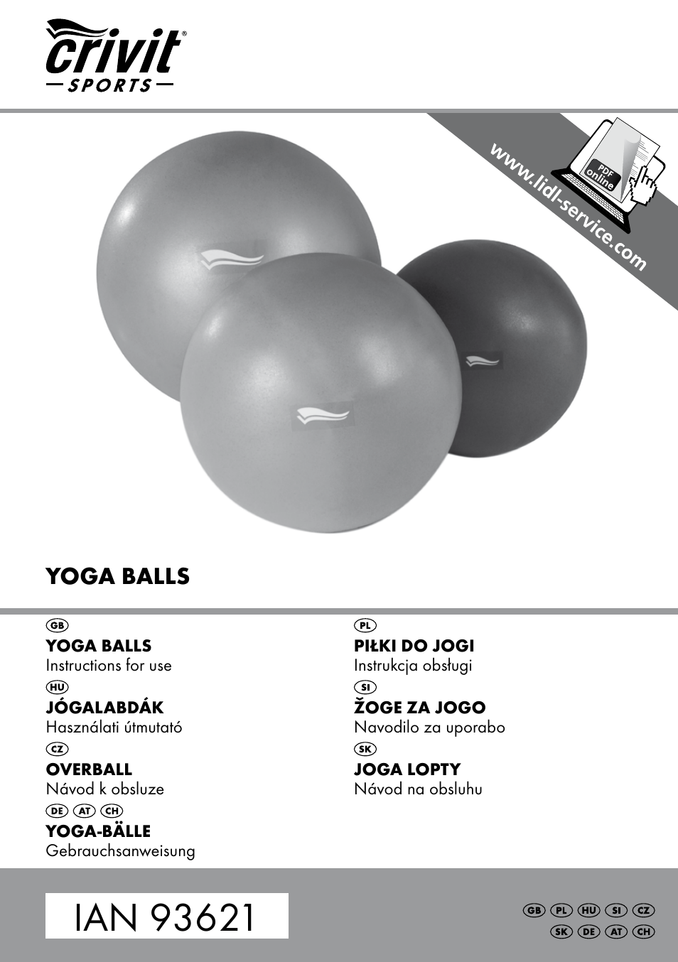 Crivit Yoga Block Style_Yogaball User Manual | 28 pages