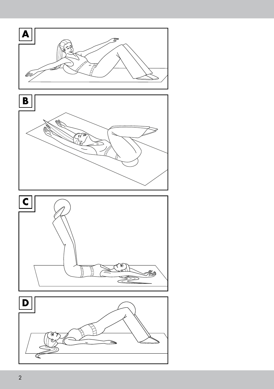 Ac b d | Crivit Yoga Block Style_Yogaball User Manual | Page 2 / 28