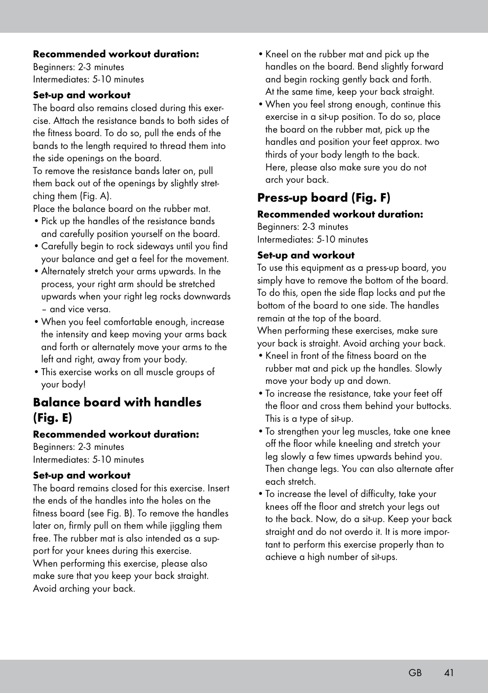 Crivit FB-1539 User Manual | Page 41 / 48