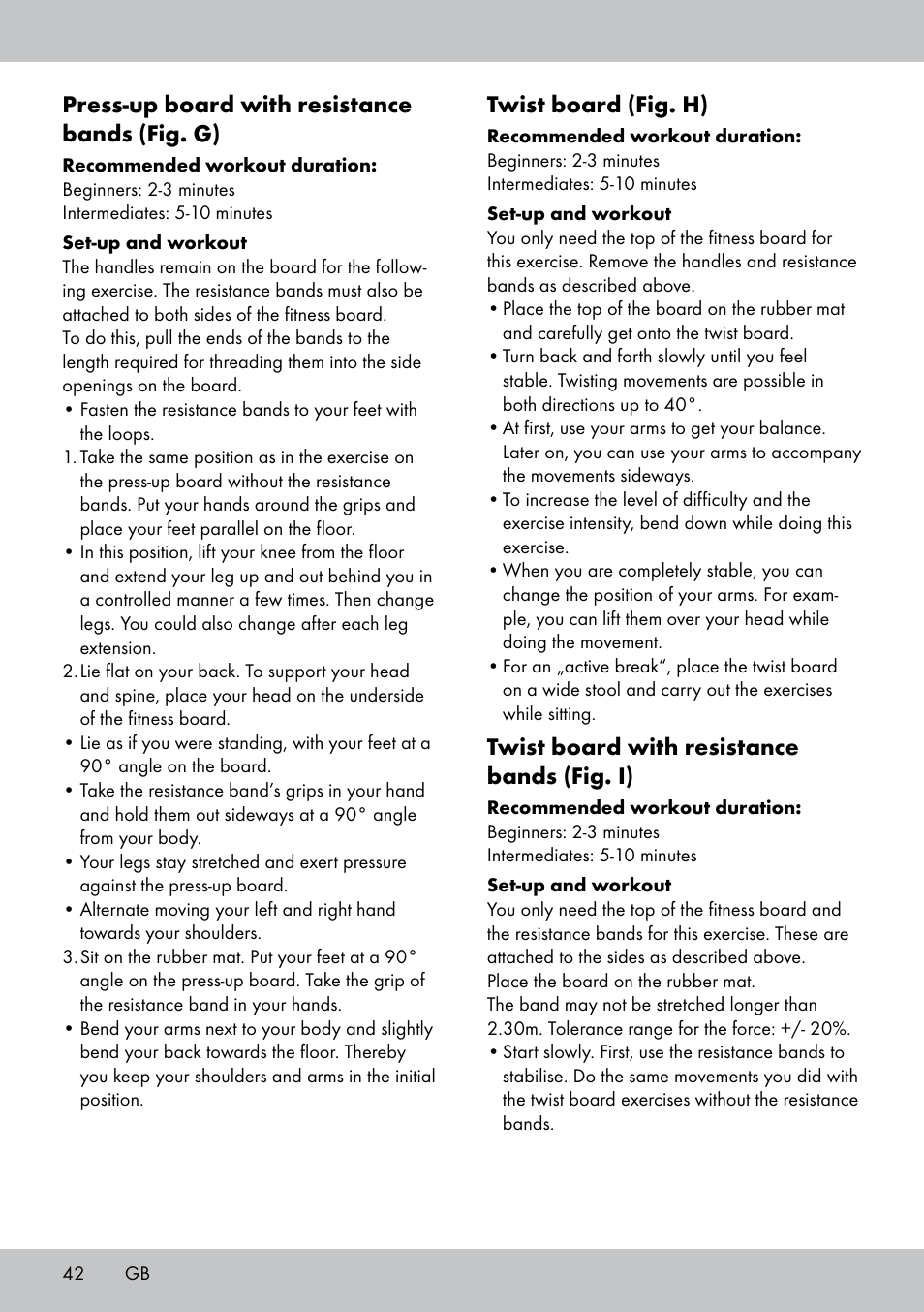 Crivit FB-1539 User Manual | Page 42 / 48