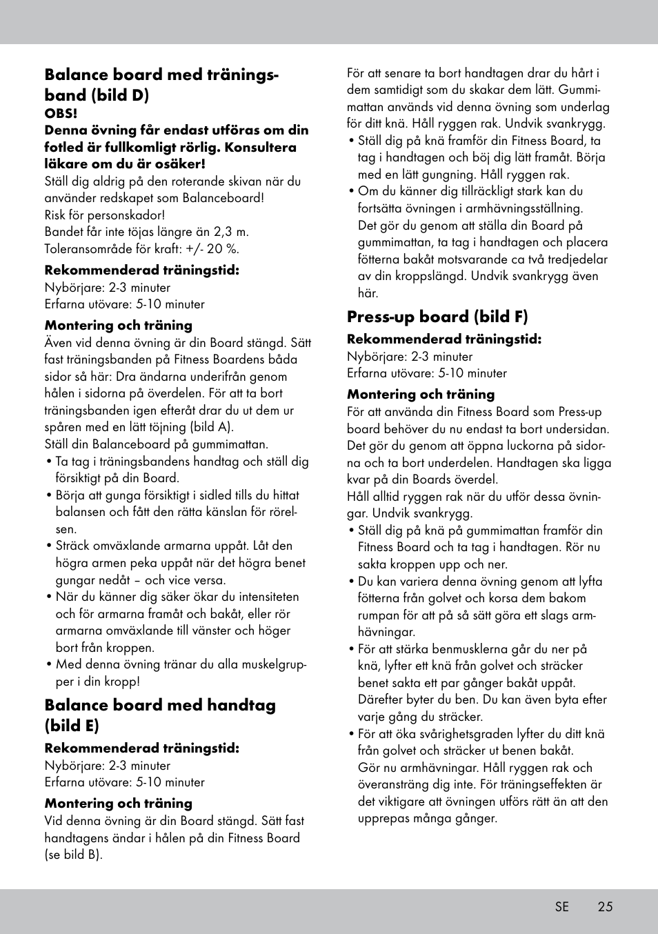 Crivit FB-1539 User Manual | Page 25 / 64