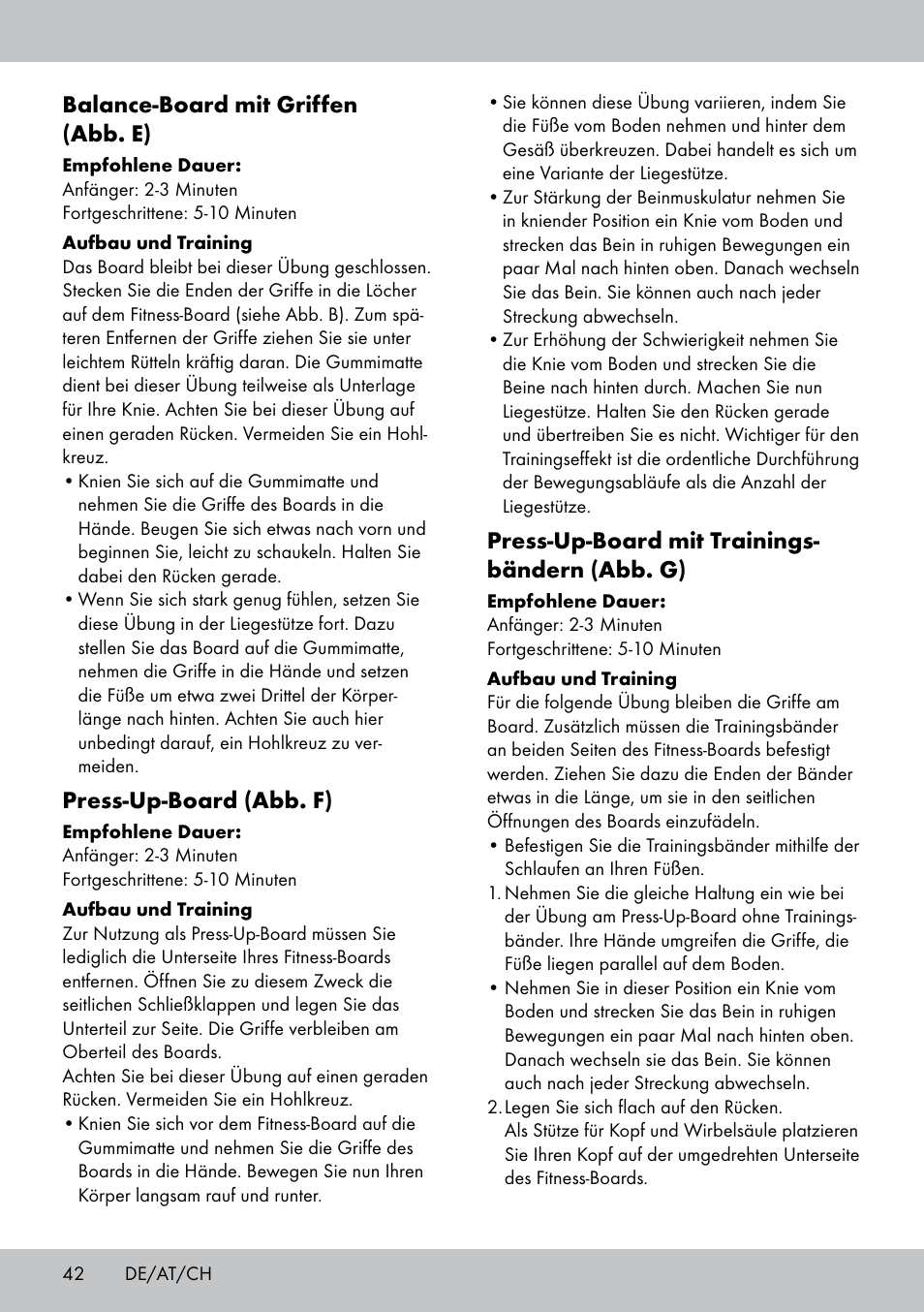 Crivit FB-1539 User Manual | Page 42 / 48