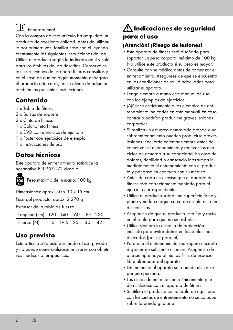 Crivit FB-1539 User Manual | Page 6 / 48