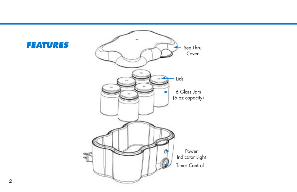 Features | Deni Yogurt Maker 5600 User Manual | Page 3 / 9
