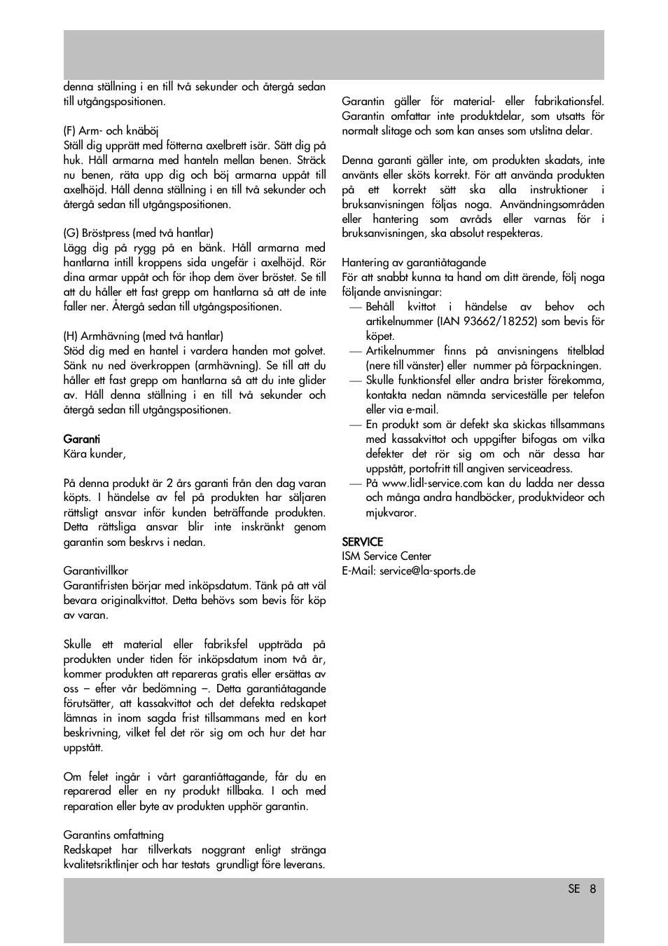 Crivit 2.5kg Kettlebell User Manual | Page 8 / 21