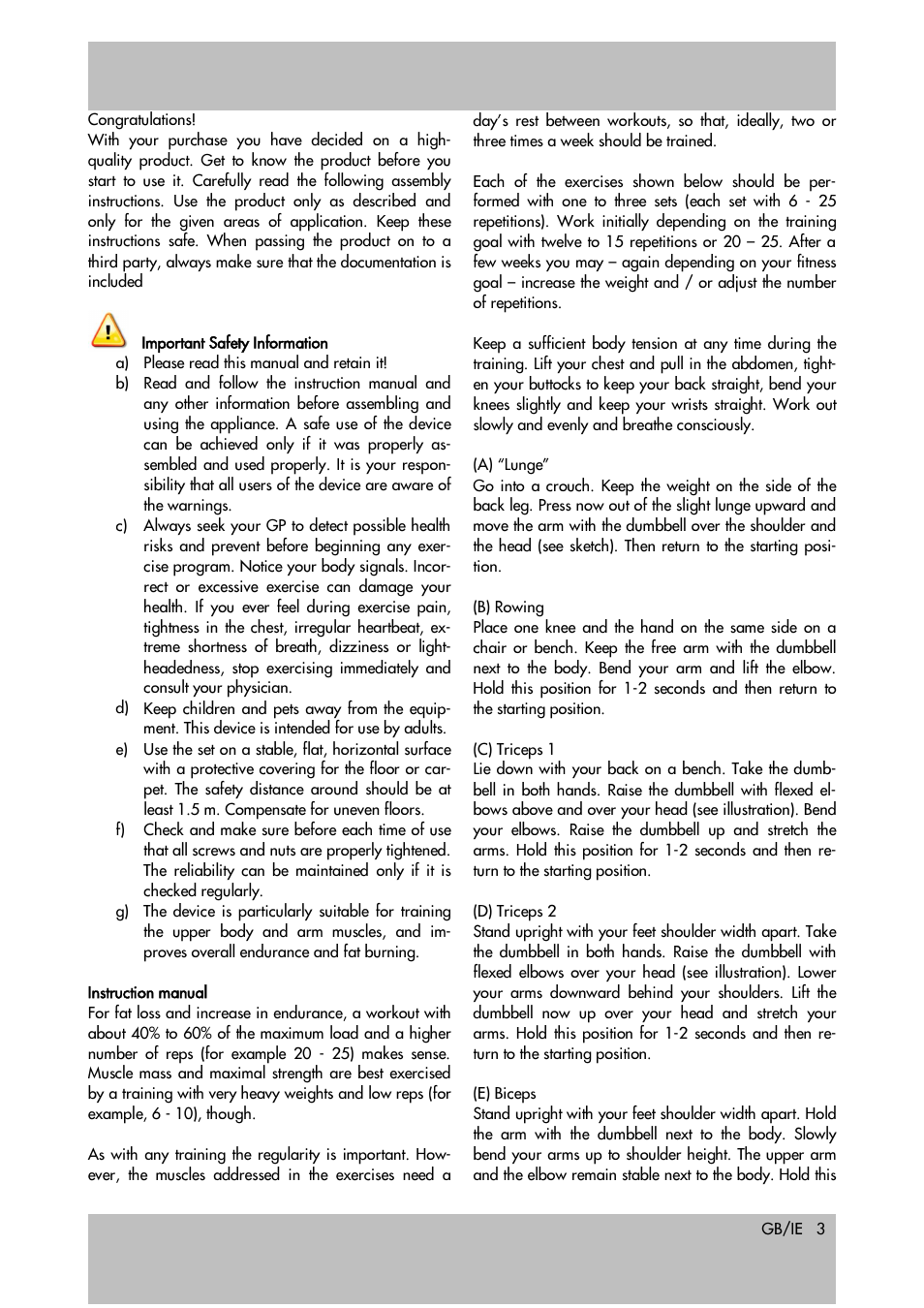 Crivit 2.5kg Kettlebell User Manual | Page 3 / 20